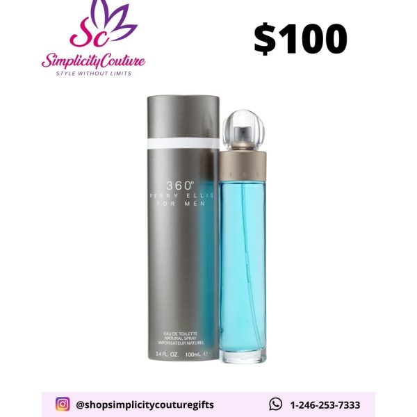 Blue Men's Perry Ellis 360 Eau de Toilette 100mL