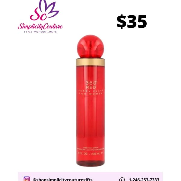 Red Women's Perry Ellis 360 Red Body Mist 8 FL. OZ.