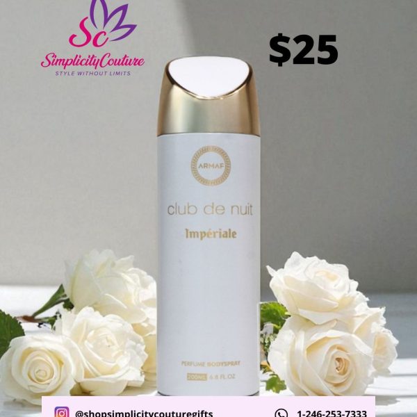 White ARMAF Club de Nuit Impriale Perfume Bodyspray 200ML