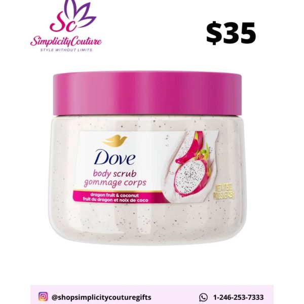 Dove Pink Body Scrub Dragon Fruit & Coconut Cream, 15 oz