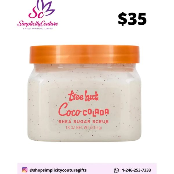 White Tree Hut Coco Colada Shea Sugar Scrub 18 oz