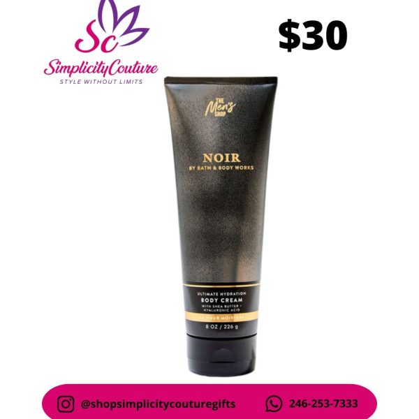 Black Men's Bath & Body Works Noir Body Cream 8oz