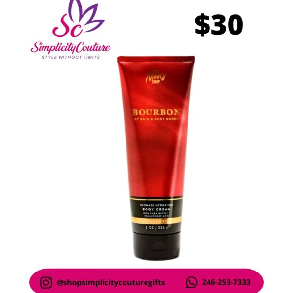 Red Men's Bath & Body Works Bourbon Body Cream 8oz