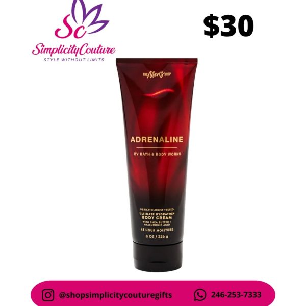 Bath & Body Works Adrenaline Men's Body Cream 8oz