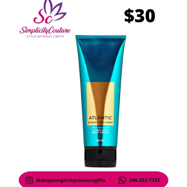 Teal Bath & Body Works Men's Body Cream Atlantic, 8oz