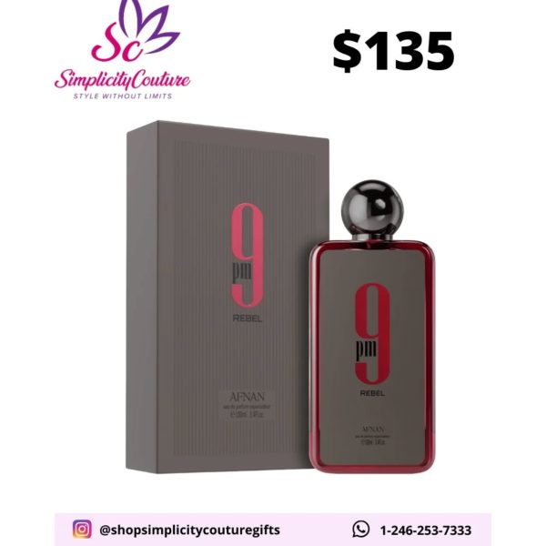 Dark Red Unisex Eau de Parfum Afnan 9PM Rebel 100ml