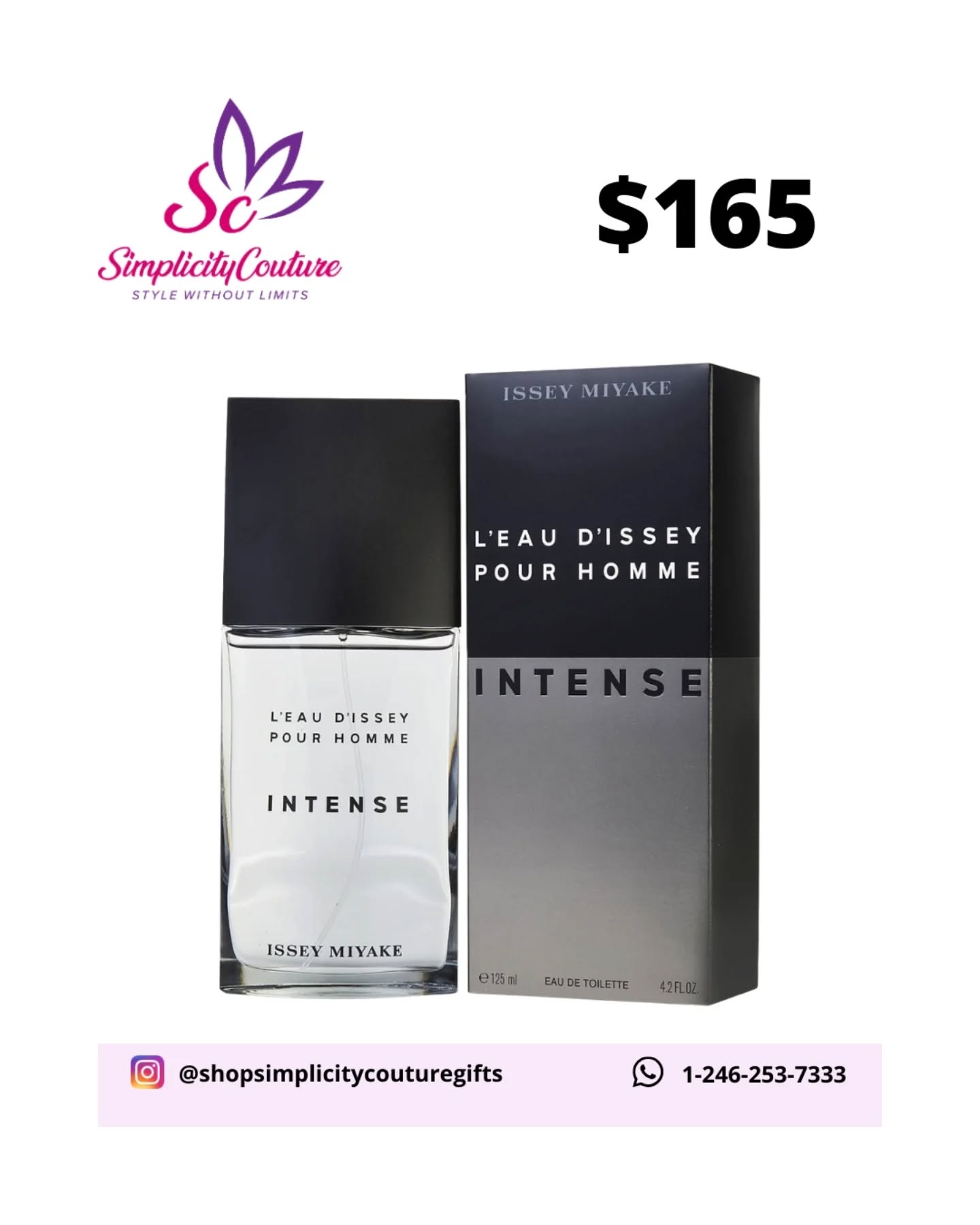 Issey Miyake Dark Grey Men's Fragrance Intense 125ml