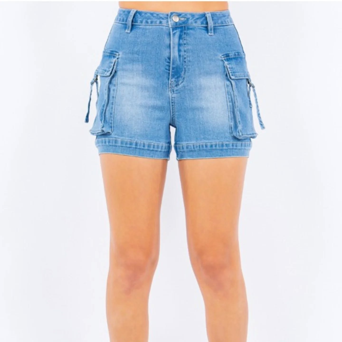 Simplicity Couture Plus Size Women's Denim Cargo Shorts