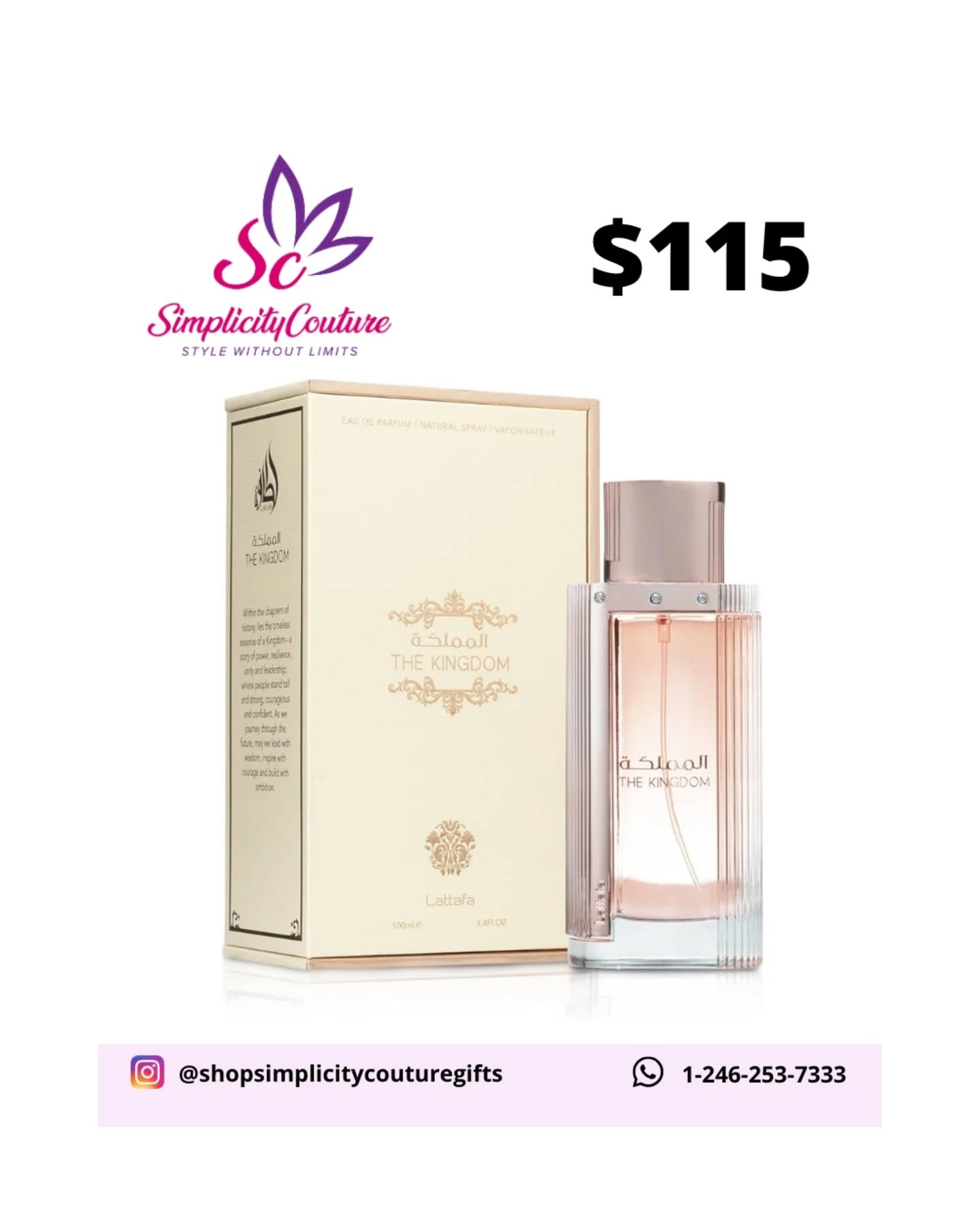 Lattafa The Kingdom for Women Eau de Parfum 100ml