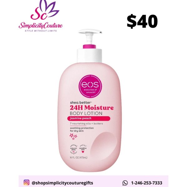 Pink EOS Body Lotion Jasmine Peach 16 FL OZ