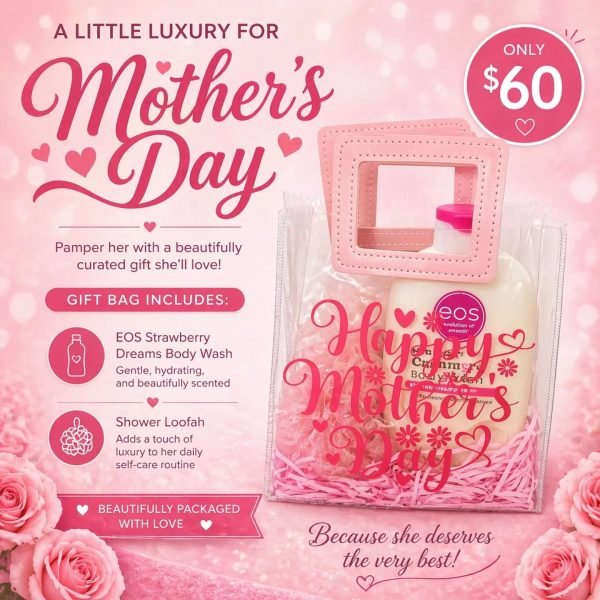 Pink Women's Mother's Day Self-Care Gift Bag