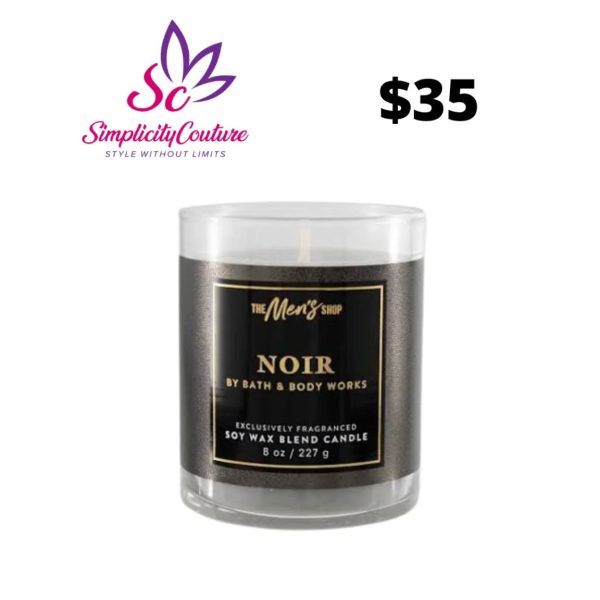 Black Bath & Body Works Noir Men's Single Wick Candle 8oz