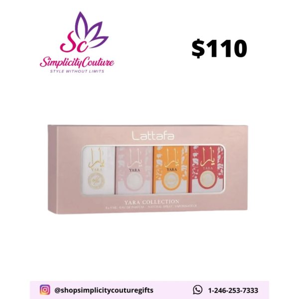 Pink Women's Lattafa Yara Collection Fragrance Gift Set 4 x 5ml