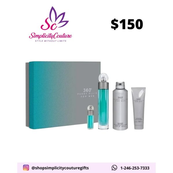 Teal Perry Ellis Men's 360 Fragrance Gift Set