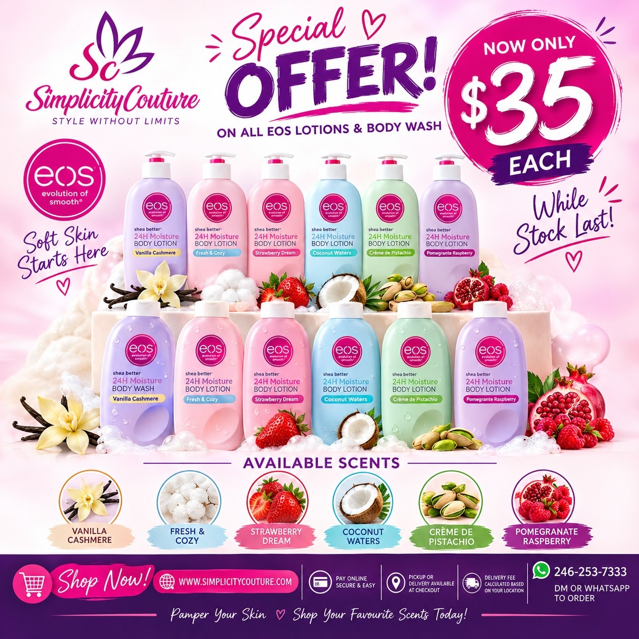 EOS Unisex Body Lotions & Body Washes