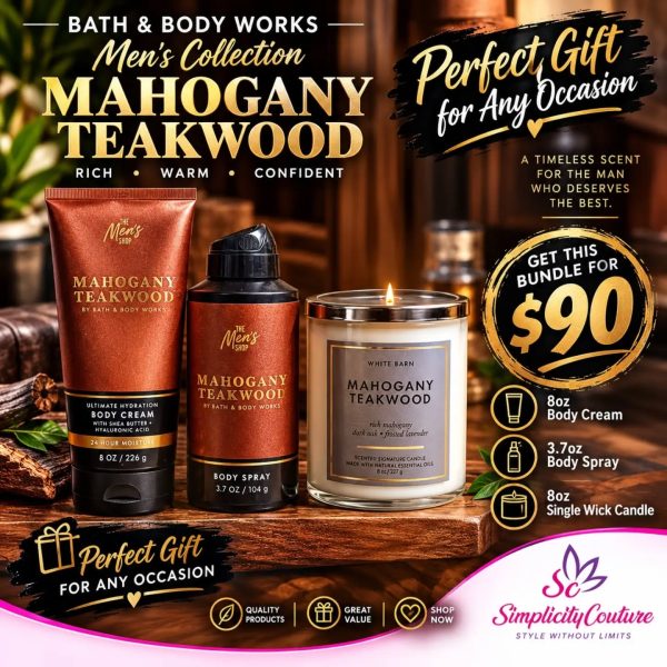 Mahogany Men's Bath & Body Works Mahogany Teakwood Bundle
